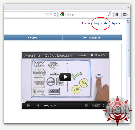 Clic en Registrate Clic en Registrate